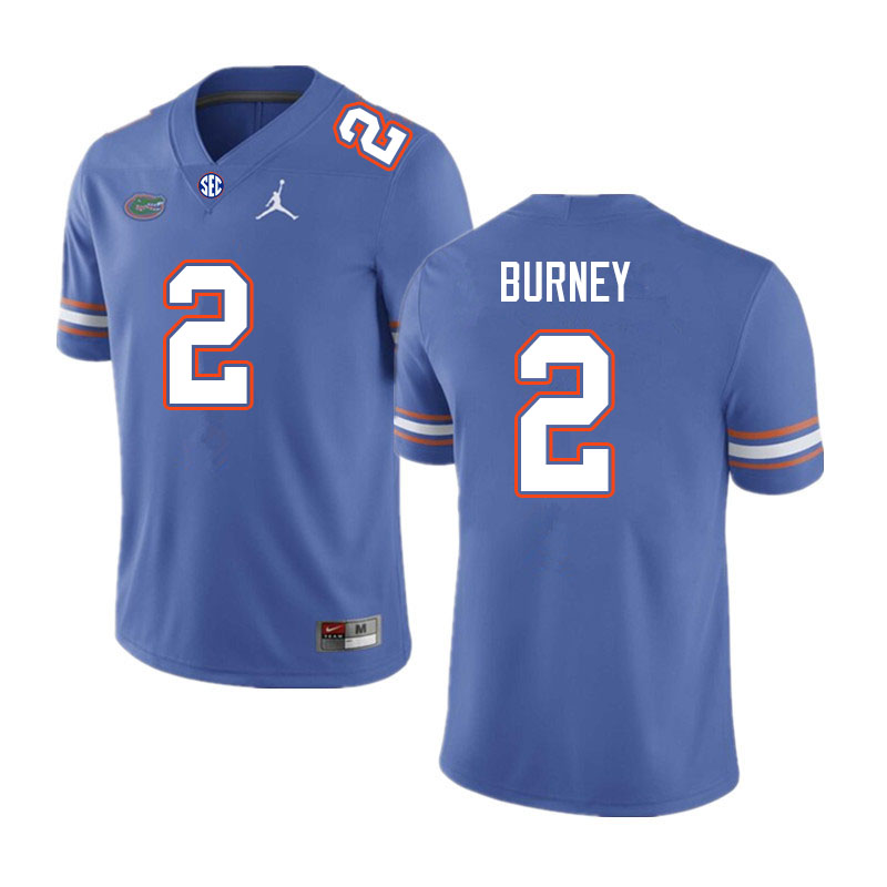 Men #2 Amari Burney Florida Gators College Football Jerseys Sale-Royal